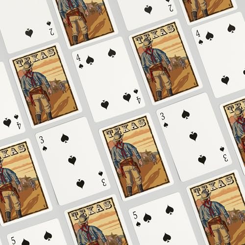 Lantern Press Texas Cowboy Standoff, 52 naipes Póker miniatura 4