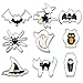 AirSMall Juego de 9 cortadores de galletas para Halloween de acero inoxidable, cortadores de calabaza, gato asustado calavera murciélago ataúd araña búho bruja cortador de galletas para hornear