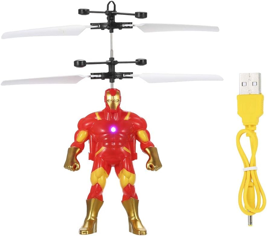 Image of Rechargeable Hand Sensor Control Flying Robot Helicopter Toy for Kids, Boys & Girls | Rechargeable LED Induction Drone for Kids | Infrared Control Flying Toy for 6 + Years kids