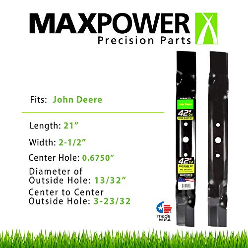 MaxPower 561806B - Set di 2 lame per John Deere