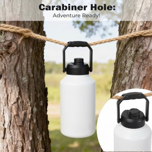 Image of Insulated Water Bottle 3000ml, Hot Water Bottle, Thermosteel Water Bottles for Travel, Home, Office, School, Gym, Adults, ISI Certified Water Bottle 12+ Hr Hot and 18+ Hr Cold, White