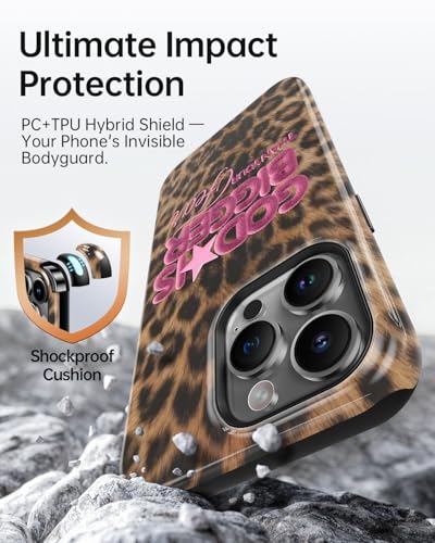 Coque iPhone 14 Pro Faith chrétienne imprimé léopard, idée cadeau tendance - 4