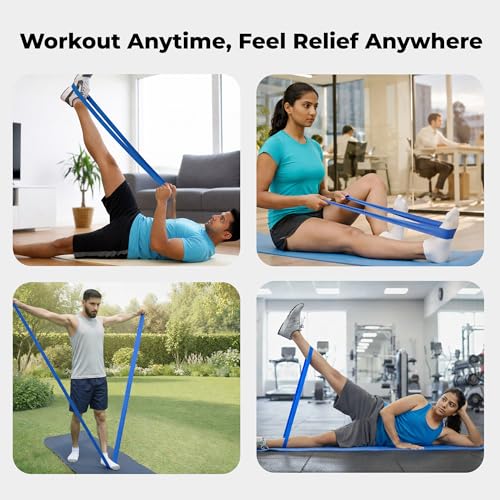 Image of Durafit91 Resistance Bands Set of 1(Extra Heavy Blue), Exercise Thera Band for Men & Women, Natural Latex Stretch Band for Yoga, Pilates, Strength Training,Home Workout,Gym Fitness,Physical Therapy