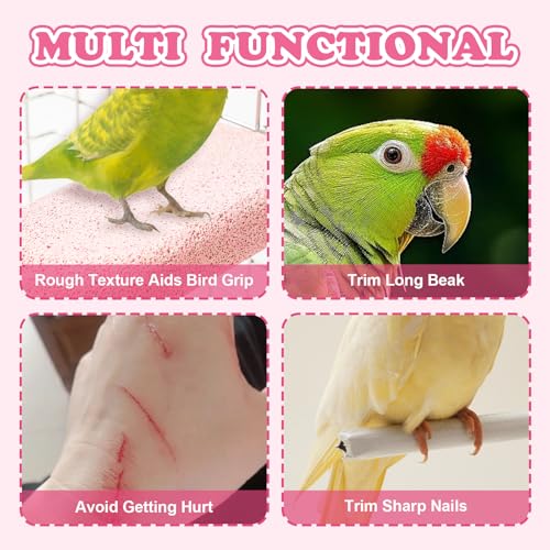 Image of Bird Beak Grinding Stone, 3PCS Parrots Perch, Multiple Colors Platform, Nails Beak Trimmer for Bird Cage Accessories for Parrots Budgie Cockatiel Conure Lovebird Finch