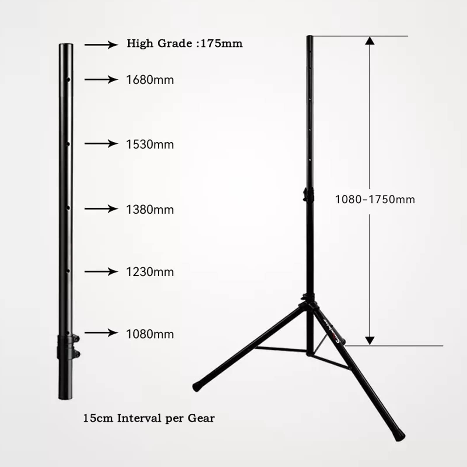 Lautsprecherständer Lautsprecherhalterung, Bodenstativ, Bühnenperformance, Sound-Rack, gewichtete, Dicke Lautsprecher-Bodenhalterung für große Surround-Sound-Lautsprecher (Color : S35-1 Pair)