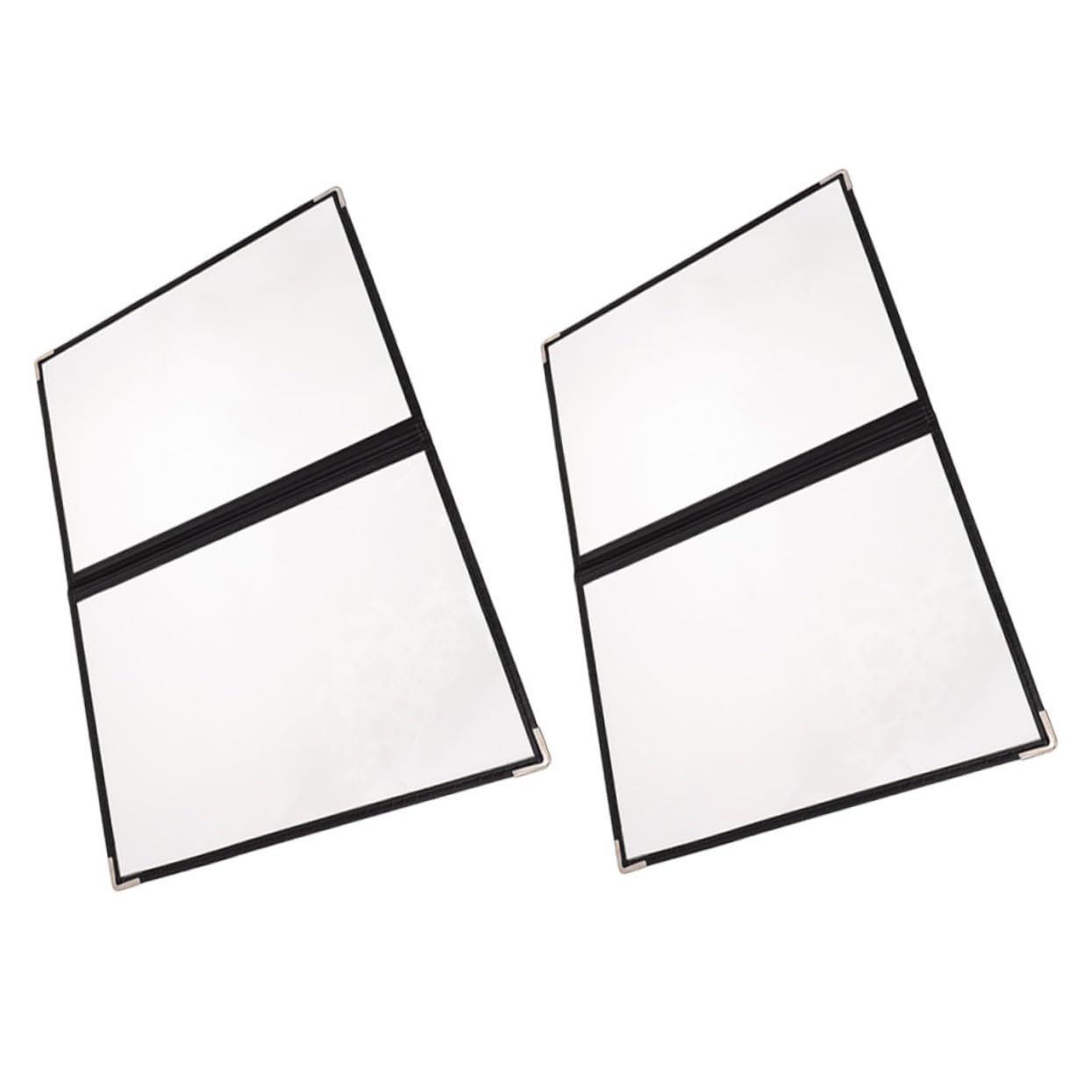 COLLBATH 2pcs Menu Transparent Folder List Cover Menu Supply Restaurant Book Black Folder Menu Cover Case Binder Cover for Menu Restaurant Menu Cover Clear Menu Covers Food Menu Cover PVC