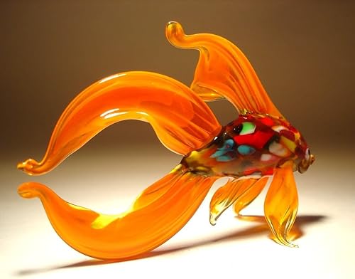 Miniatura 2 de Figura de pez de cristal Betta naranja