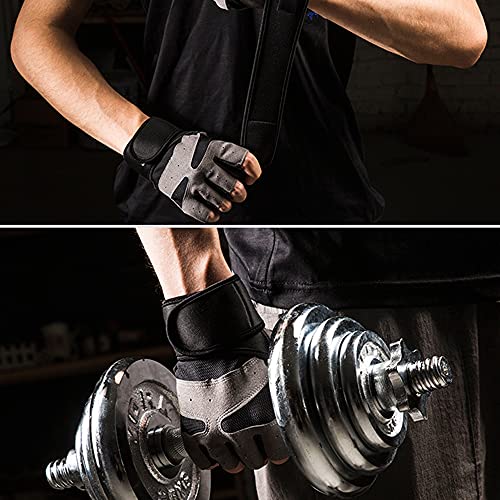 EJDTOP Meia Luvas Ciclismo Dedo para Homens/Mulheres Acolchoado Curto Luvas de Esportes Outdoor Cicl