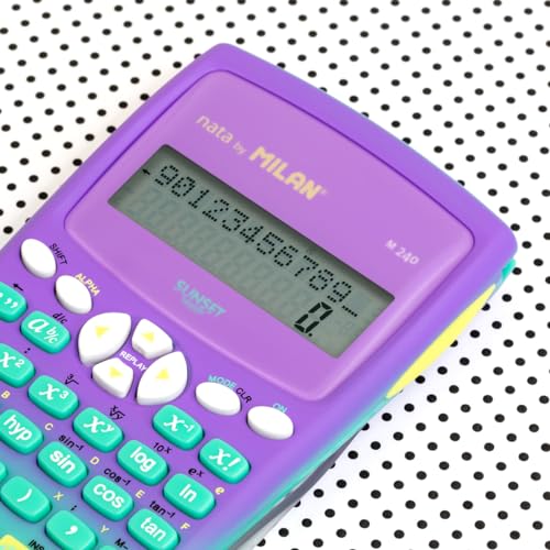 Milan® Caja calculadora científica M240 Sunset, Verde-Lila - imagen 4
