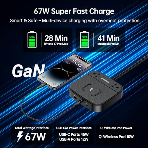 GaN Multi Charging Station 67W, 6-in-1 iPhone Charger Station with USB Ports - image 3