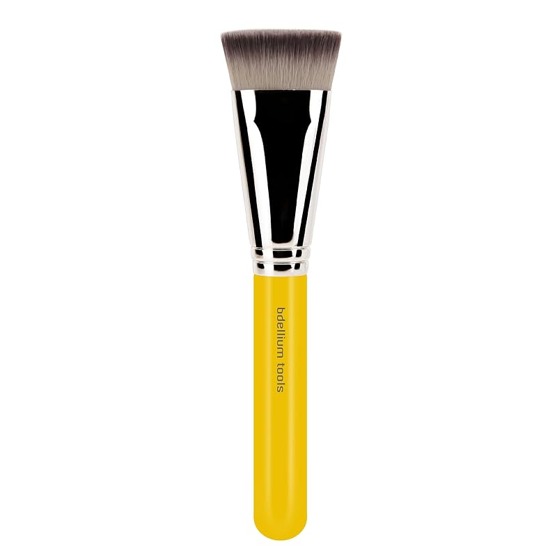 Pincel para Maquiagem BDELLIUM TOOLS Studio Series 987 para Esfumado Facial, Amarelo, 1 unidade