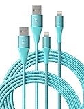 iPhone Charger 6ft 2 Pack, Xcentz MFi Certified Lightning Cable Nylon Braided High-Speed Data Sync...