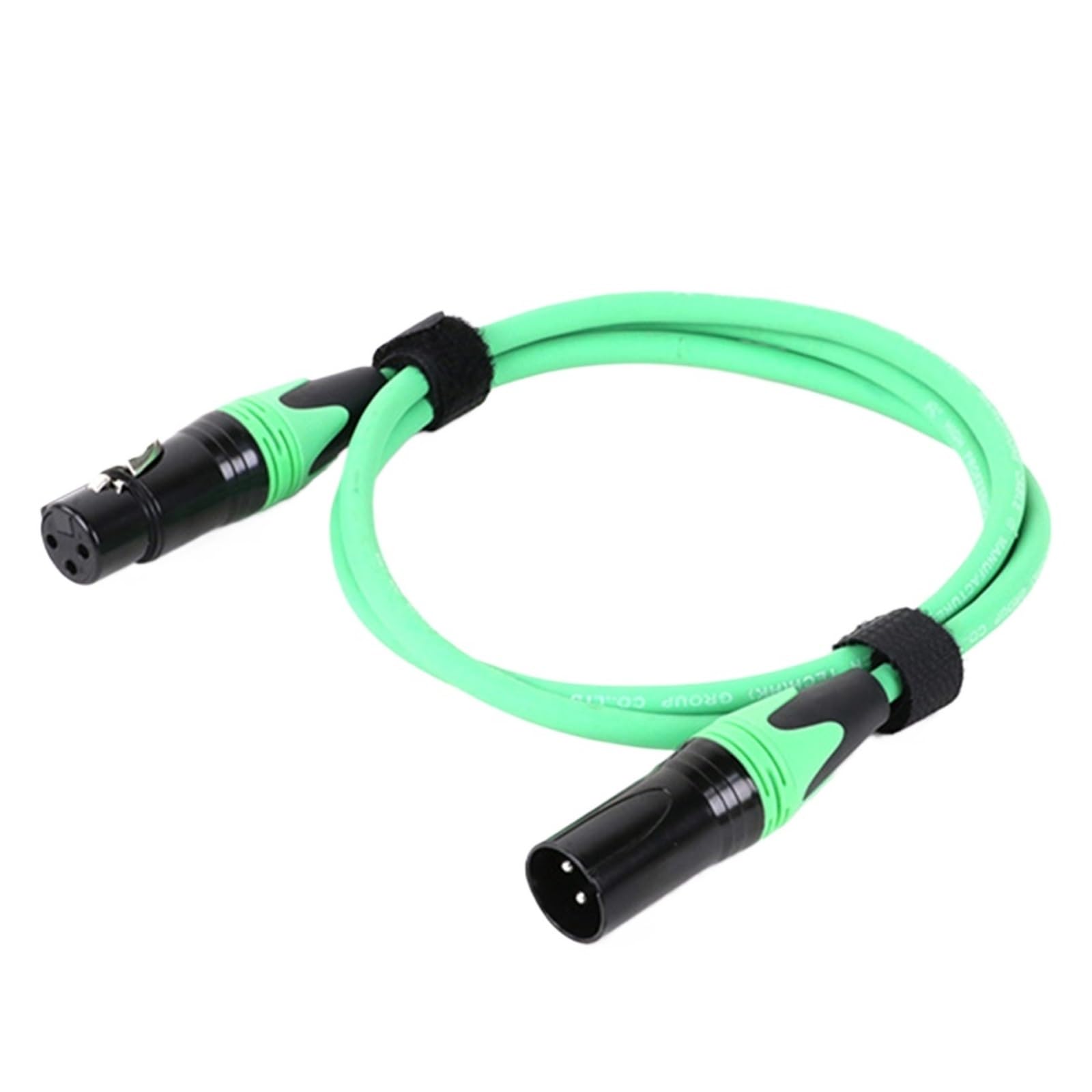 Wielokolorowy 3-biegunowy kabel mikrofonowy XLR, wtyczka na gniazdo, miedź beztlenowa do urządzeń audio i dźwiękowych (zielony, 10 m)