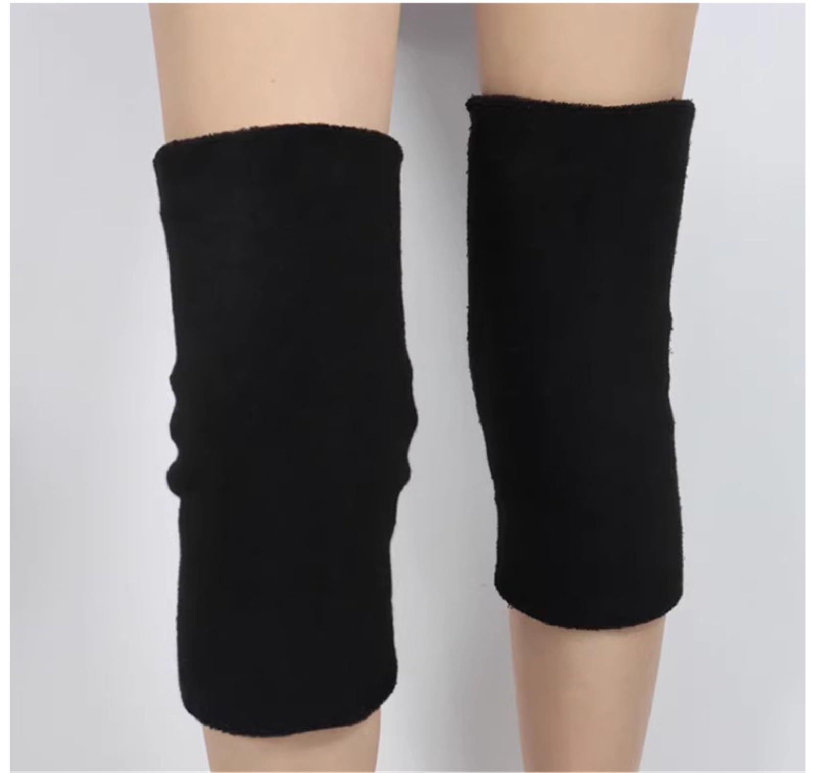 Ginocchiera Ginocchiere Unisex in Cotone for Calore E Supporto for Le Gambe for Fitness Danza Tutore Ginocchio(Black-b)