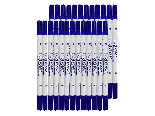 Twin Tip Marker For Piercing And Tattoo On Skin (Pack of 50, Blue)