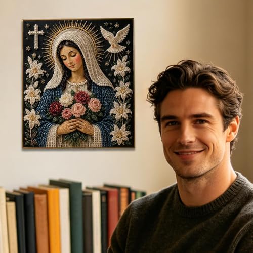 Artisanat esthétique chrétien d'exception avec art perlé pour maison raffinée - 2