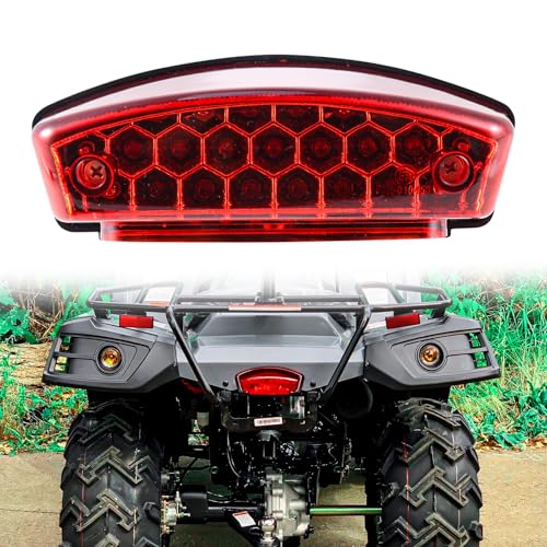 LOKLISUM Luces Traseras Universales Moto 12V, 21 LED Luz Matricula Moto E24, Luz de Freno Compatible con Monster 400 620 695 750 800 900 S2R S4R ATV Scooter Cafe Racer Dirt Bike