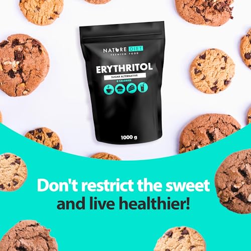 Nature Diet - Erythritol 2 x 1000 g Natural Sweetener Zero Calories Sugar Replacement Sugar Substitute - 7