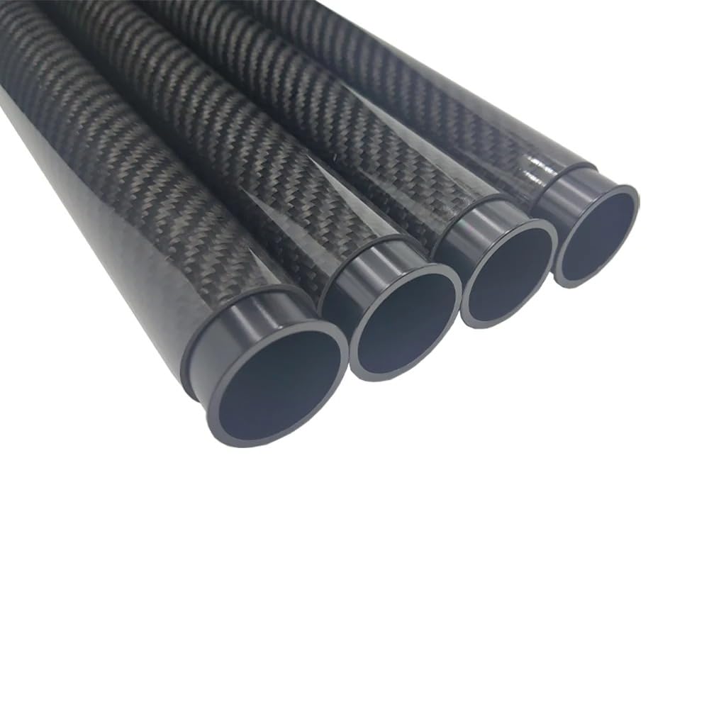 WHABEST 4PCS Carbon Fiber Tube Reinforced Aluminum Alloy Pipe Plugs (D14-L20,) - Black, 4 Pack