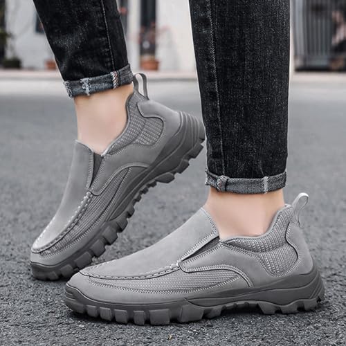 Men's Vintage Hand-Stitching Orthopedic Breathable Slip On Loafers Comfortable Arch Support Lightweight Non-Slip Soft Casual Walking Shoes Fashion Work Drive Dress Outdoor Sneakers 6