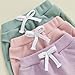 allshope Toddler Baby Girl Fall Pants Active Jogger Casual Athletic Trousers Solid Color Pocket Elastic Waist Harem Bottoms (Waffle Green Pink Purple, 18-24 Months)