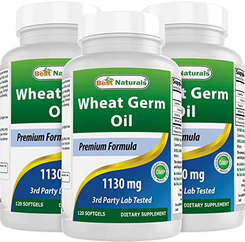 Best Naturals Wheat Germ Oil 1130 mg 120 Softgels (Pack of 3)