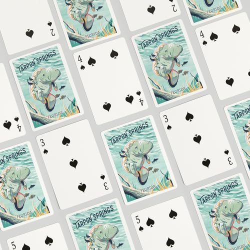 Baraja de 52 cartas tamaño póker Tarpon Springs Florida miniatura 4