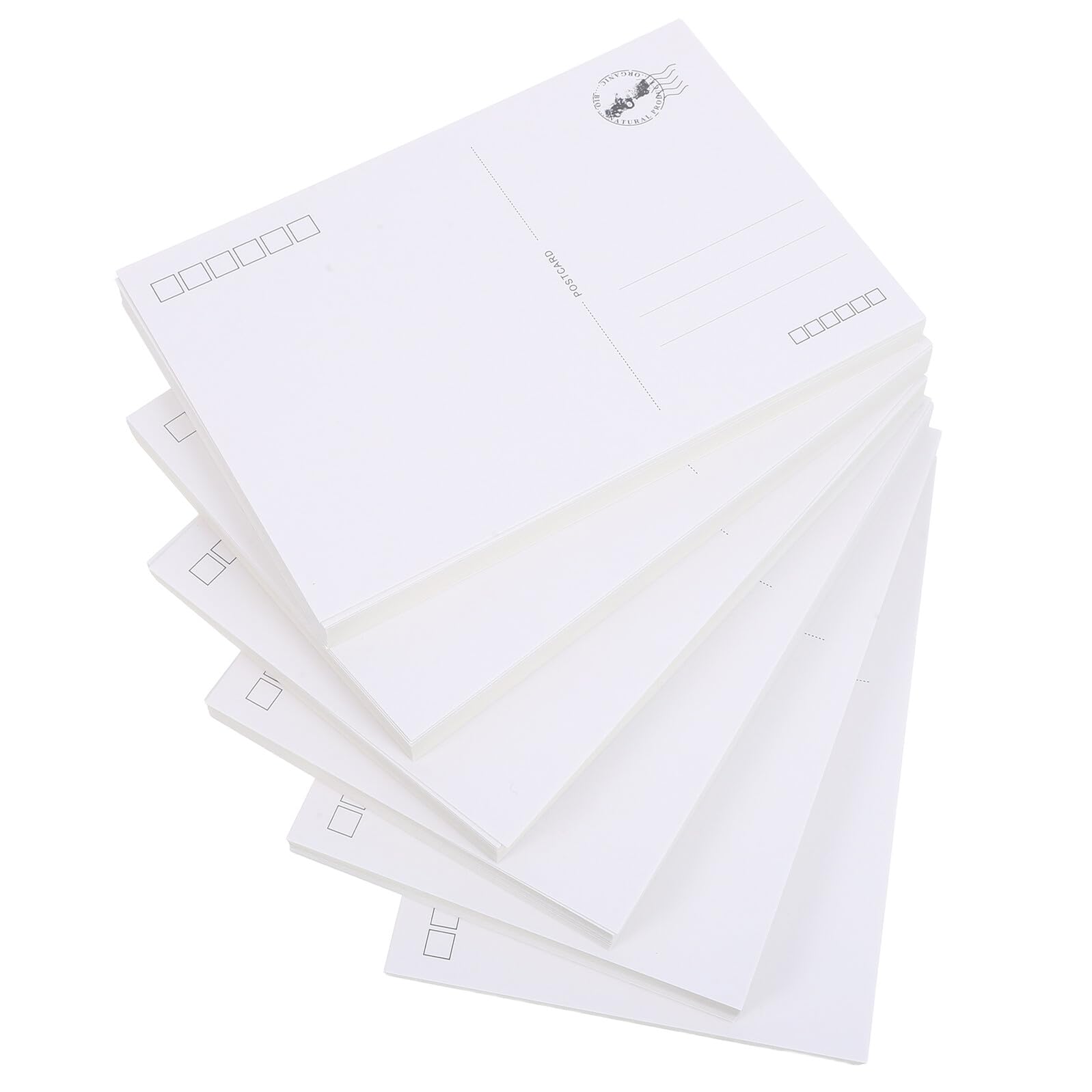 Weiße Postkarten Blanko 120 Stück aus Karton, Einseitig