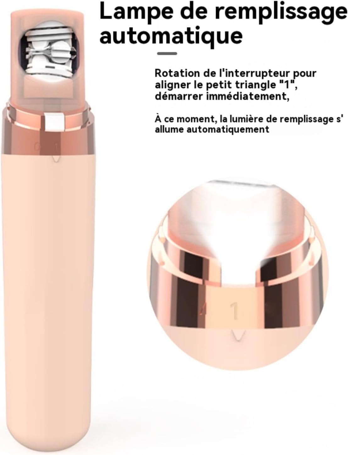 Epilsmooth Épilateur Visage 2026 Nouveau Electrique Femme USB Rechargeable Lumière LED Intégrée Rose