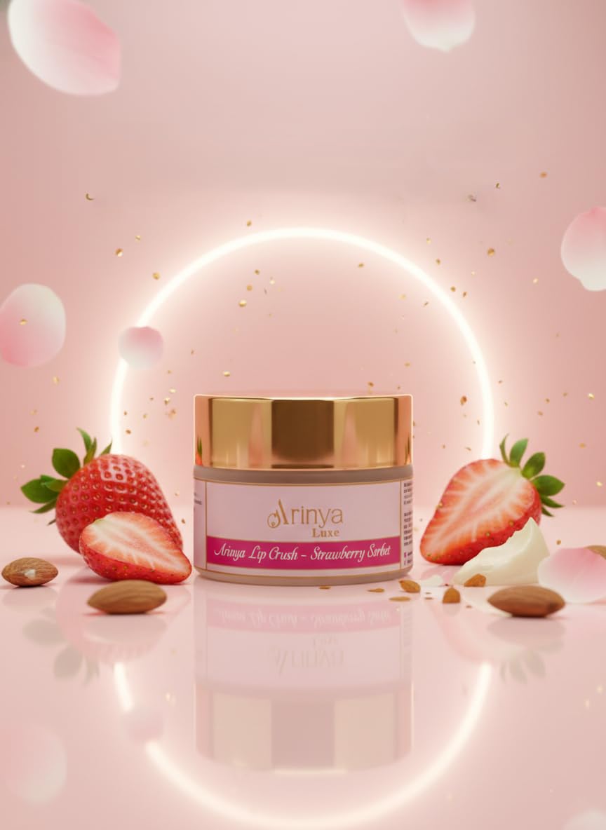 Arinya Luxe Lip Balm – Strawberry Sorbet with Shea Butter & Natural Oils | Deep Moisturization & Nourishment|15gm-image-18