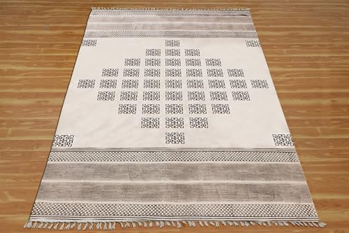 Tapis de bain et salon en coton lavable pour petits espaces