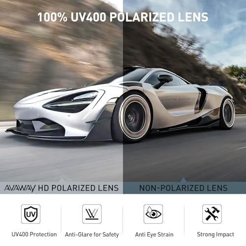 AVAWAY Retro Polarized Sunglasses for Men UV Protection Acetate Fashion Cool Rectangle Frame Wide Arm Sun Glasses4