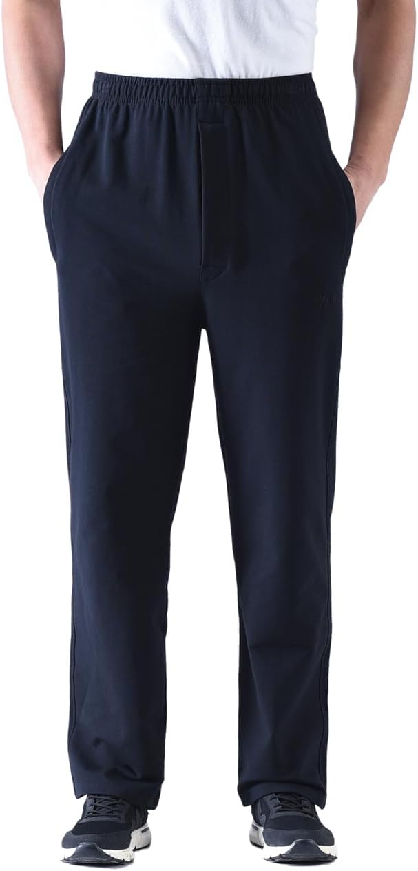Zoulee Men's Casual Cotton Jogger Sweatpants Zipper Front Pants