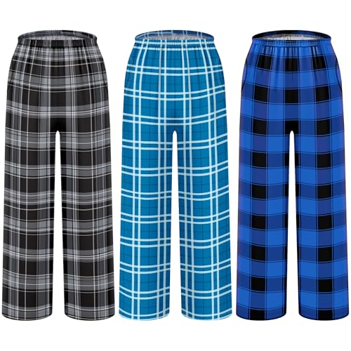 Pantalon de Noël garçon 8-16 ans bas doux ample lot de 3 poches