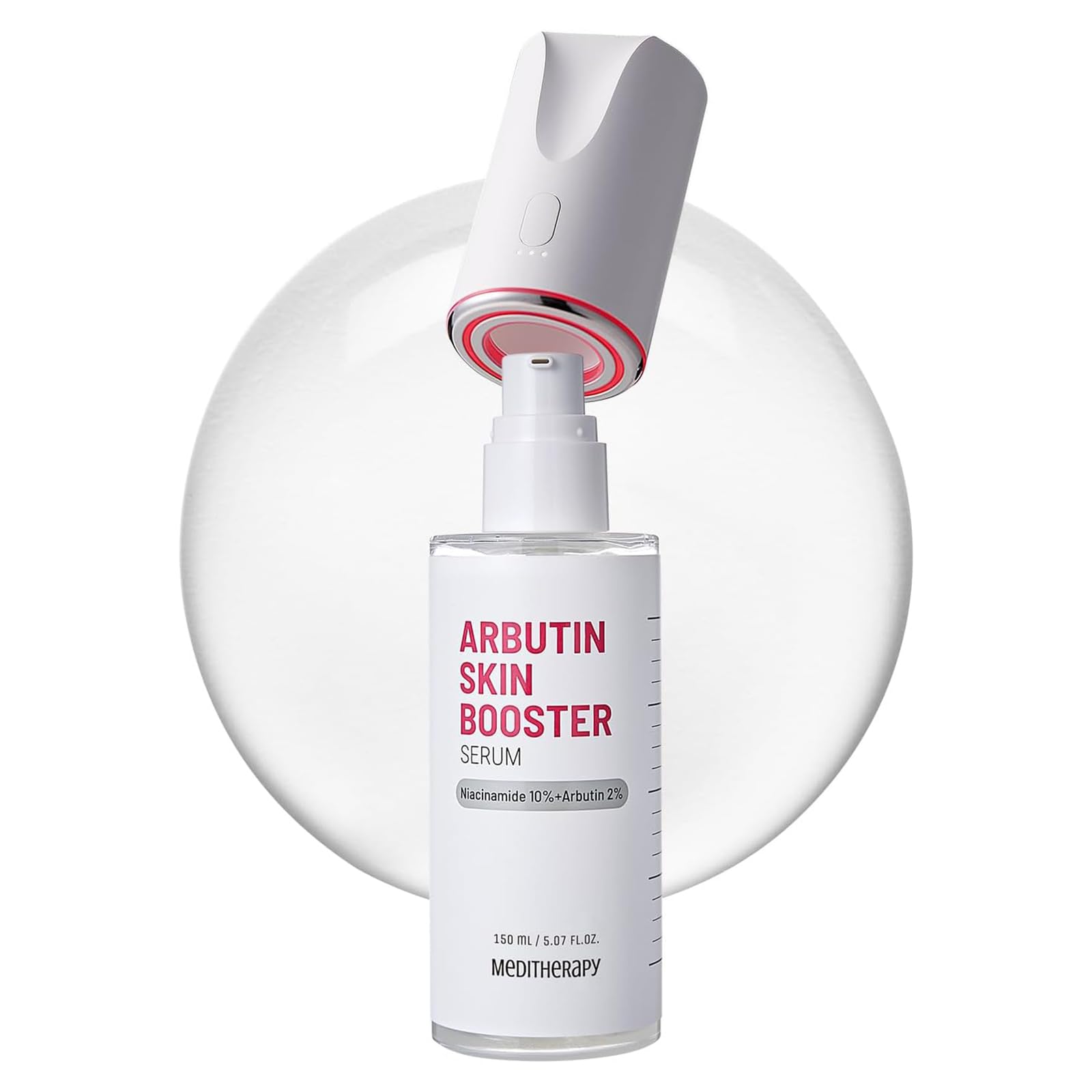 MEDITHERAPY Arbutin Skin Booster Serum & Booster Device Set, Niacinamide, Arbutin, Pore Care, Dullness, Tone Up, Skin Booster, Introduction Serum, Facial Beauty Device