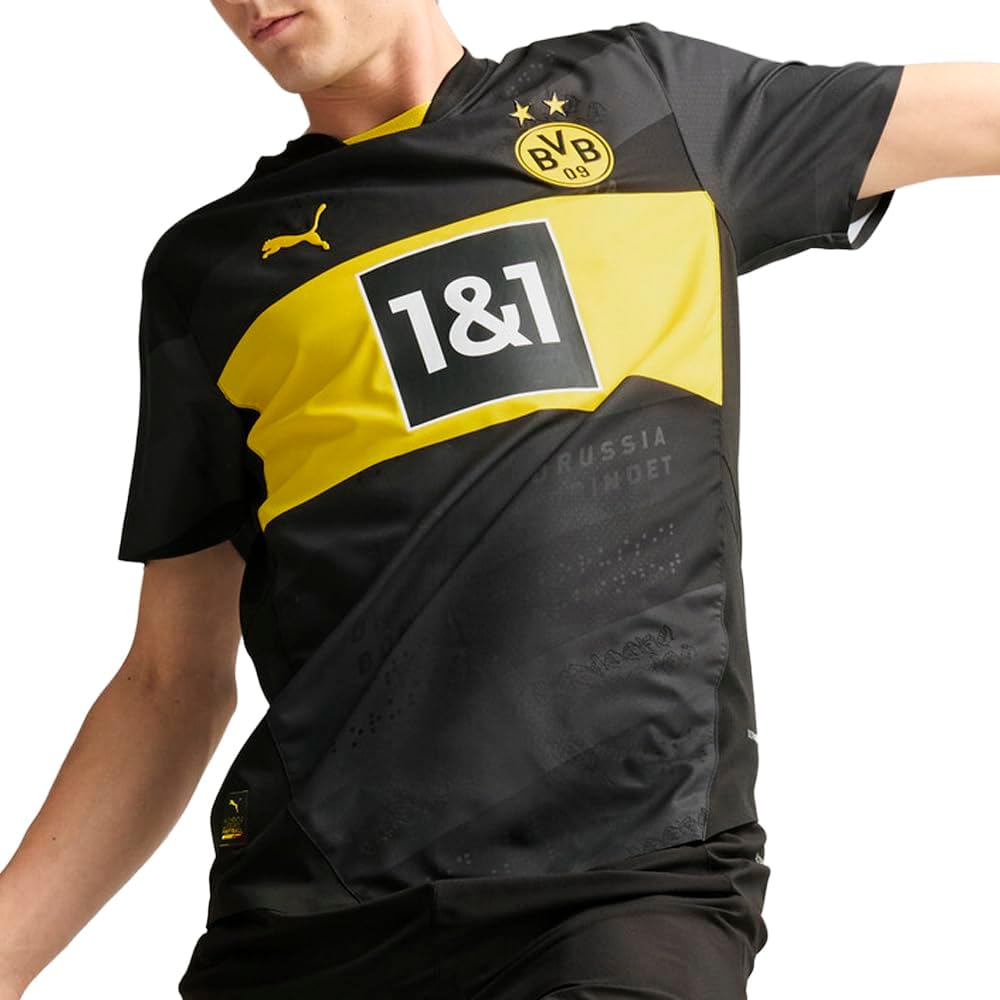 PUMA Mens BVB Away Crew Neck Replica Jersey Casual