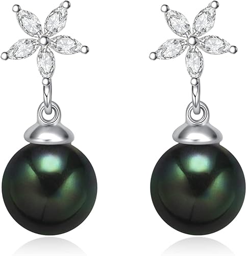 AENEAS Pearl Earrings for Women 925 Sterling Silver Pearl Hoop Drop Dangle Stud Earrings Gifts for Women Girls