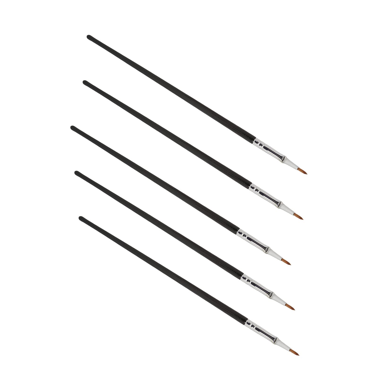 Cabezal de cepillo ultrafino, pelo de fibra suave, amplia gama de usos, mango ergonómico, diseño portátil, 5 piezas, cepillo para delineador de ojos doblado, multifuncional, brochas de maquillaje en