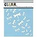 Clear Scraps CSSM6-DRAGN Translucent Plastic Film Stencil, Dragonfly Wall, 6-Inch x 6-Inch