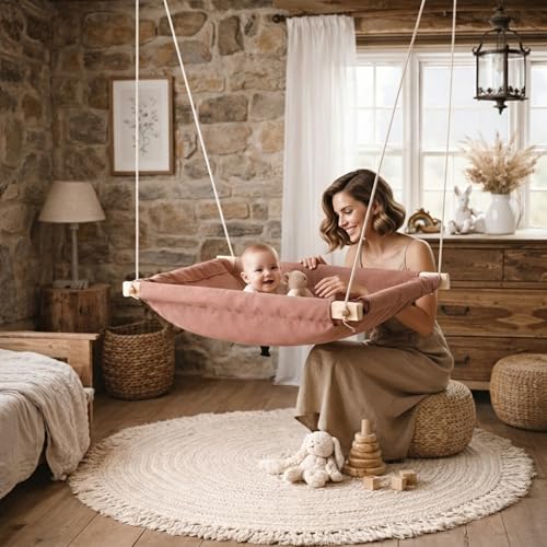 Hamac avec structure en bois et chaise suspendue de balcon