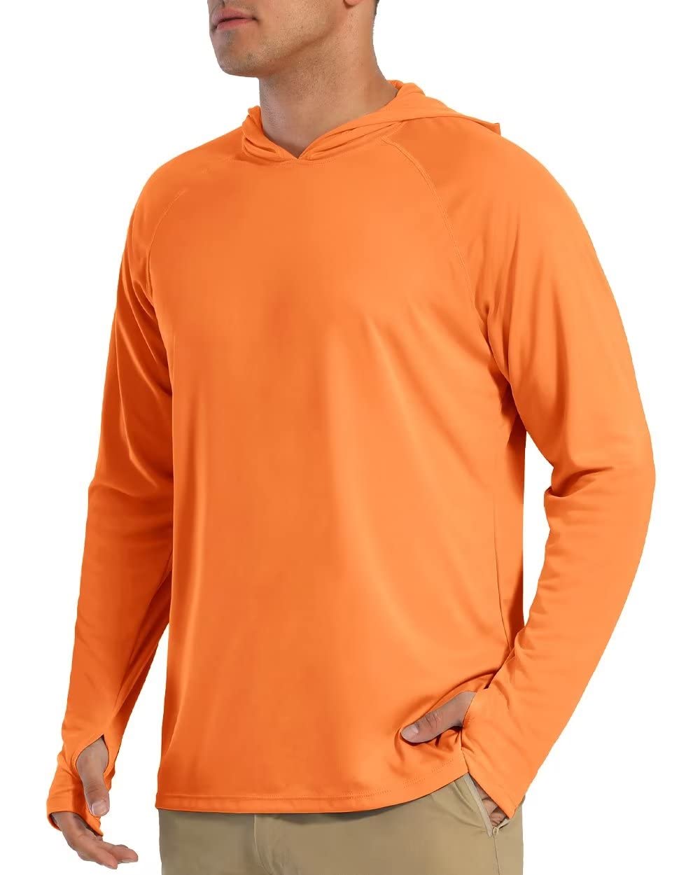 BoladeciMen's UPF 50+ Sun Protection Lightweight Hoodie Shirts Long Sleeve Fishing Shirts SPF UV Hiking Swim