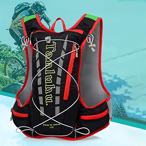 JUNKAI Bolsa de hidratação para maratona, colete de hidratação para ciclismo, mochila de água cruzad