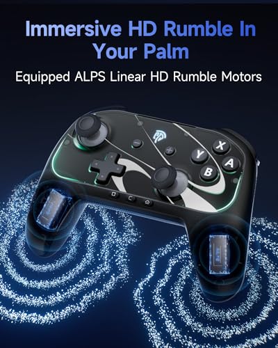 Image of EasySMX S10 Elite Wireless Controller for Switch 2 with One-Key Wake-Up, Hall Effect Anti-Drift Joysticks, Programmable Buttons, HD Rumble, Motion Control and NFC, Multi-platform Controllers