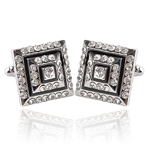 Gemelos Geométricos Camisas de Hombre Diamantes Gemelos Cuadrados Accesorios
