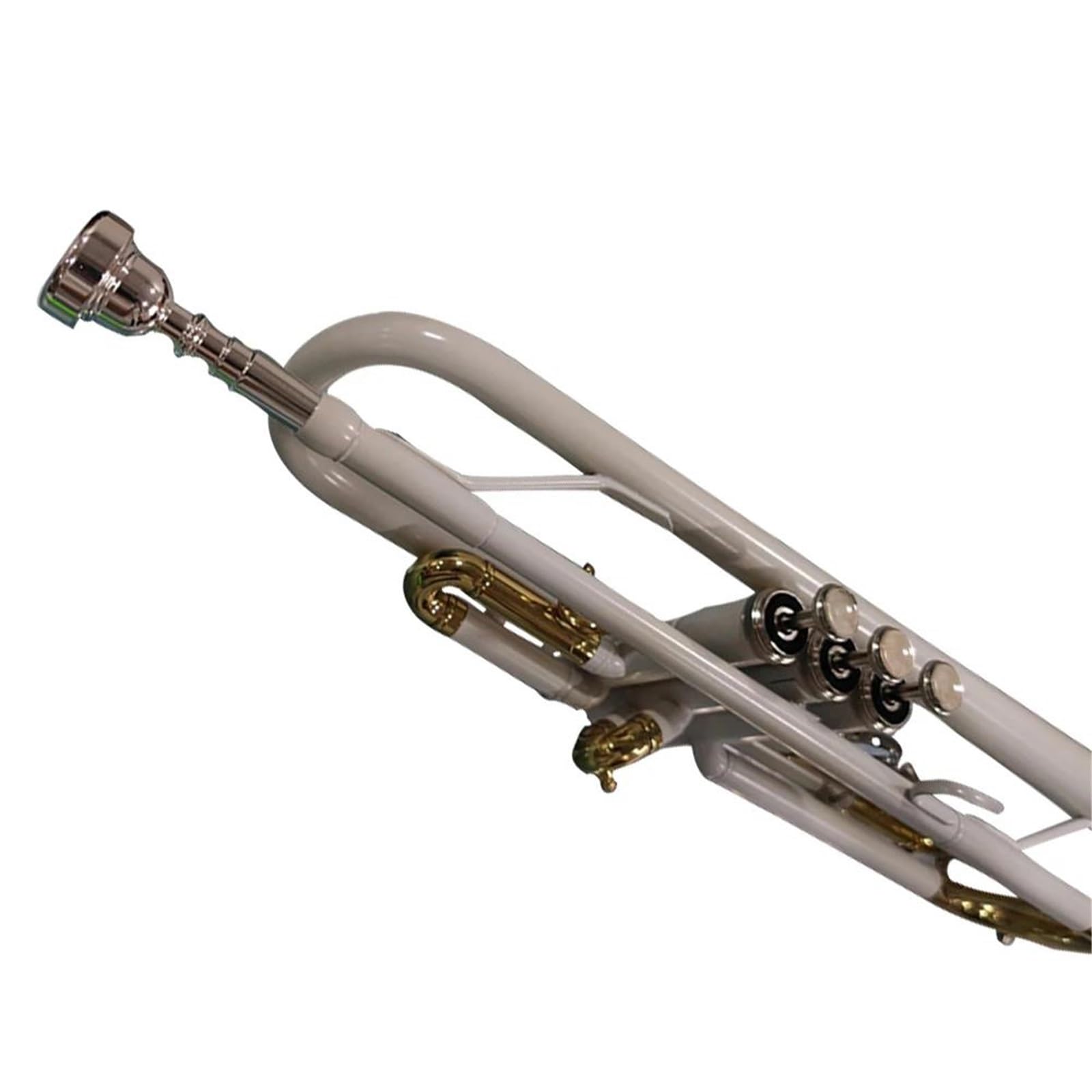 Trąbka Biały Instrument Trąbkowy Instrument Dęty Blaszany B Test Umiejętności Gry Dla Początkujących