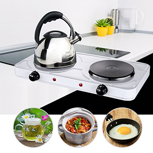 Image of Electric Furnace Home Multifunctional 2000W High Power Double Disc Flat Burner Electric Burner Kitchen Stove