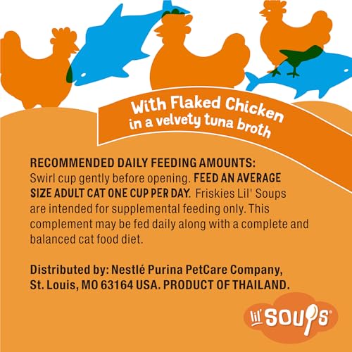 Friskies Purina Natural, Grain Free Wet Cat Food Lickable Cat Treats, Lil' Soups Flaked Chicken - image 7