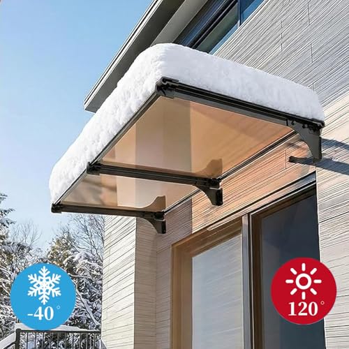 Auvent de porte d'entrée en polycarbonate rigide avec abri extérieur pour pluie