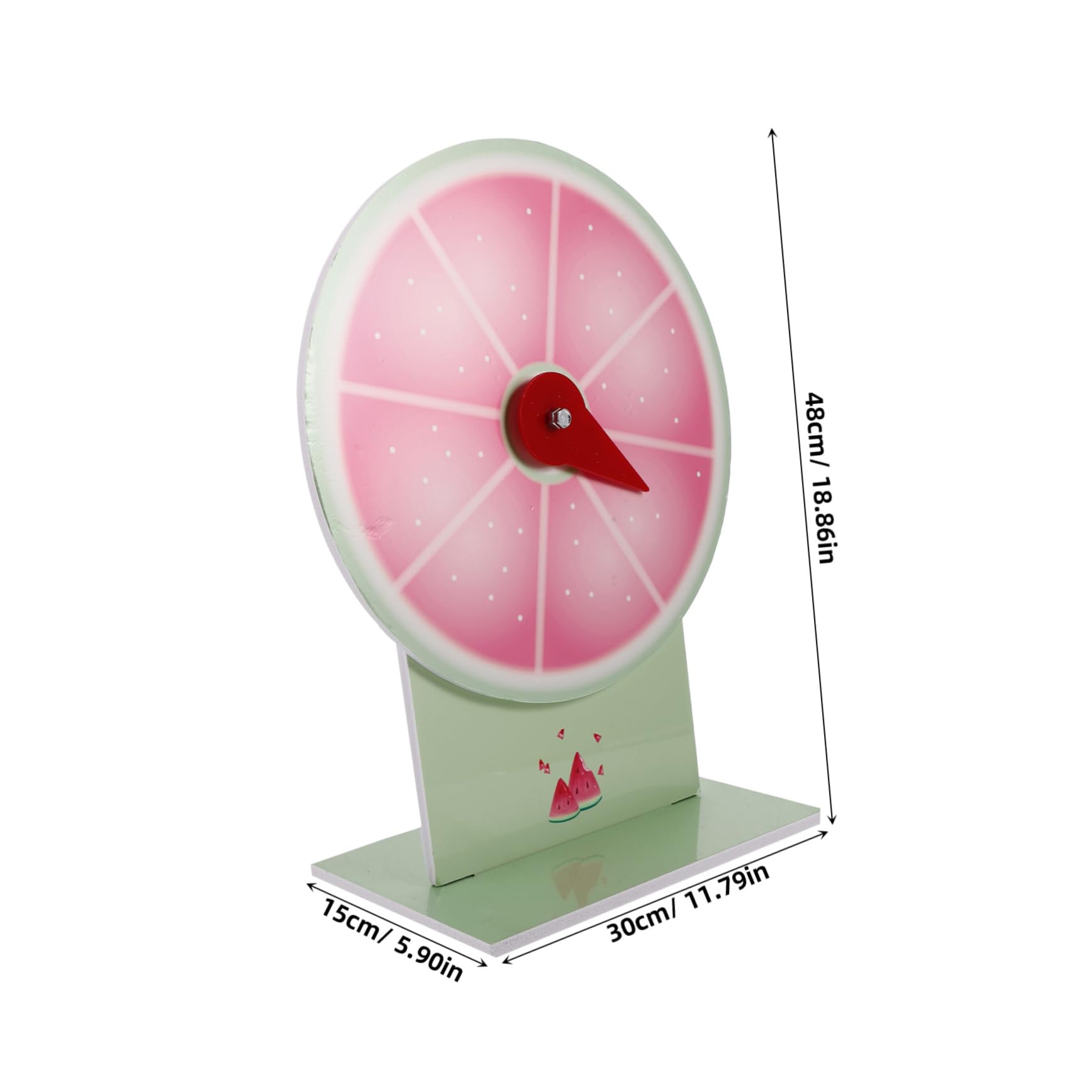 ifundom Watermelon Small Turntable Prize Wheel Raffle Prize Classroom Prize Editable Spinning Wheel for Events Interactive Party Decorations