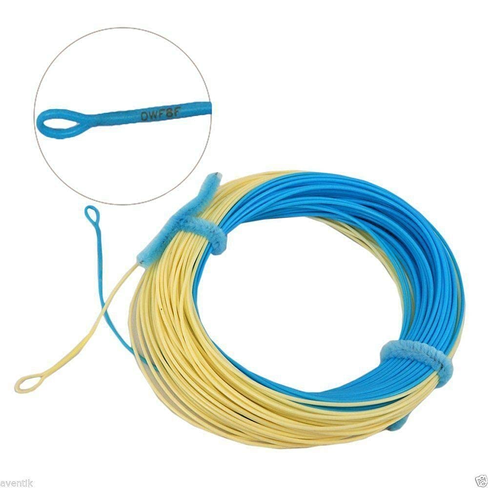Aventik Ligne de pêche à la mouche flottante avec identification de ligne à boucle exposée